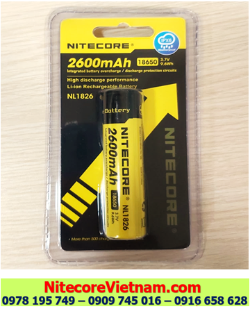 Nitecore NL1826 (2600mAh, 9.6Wh)